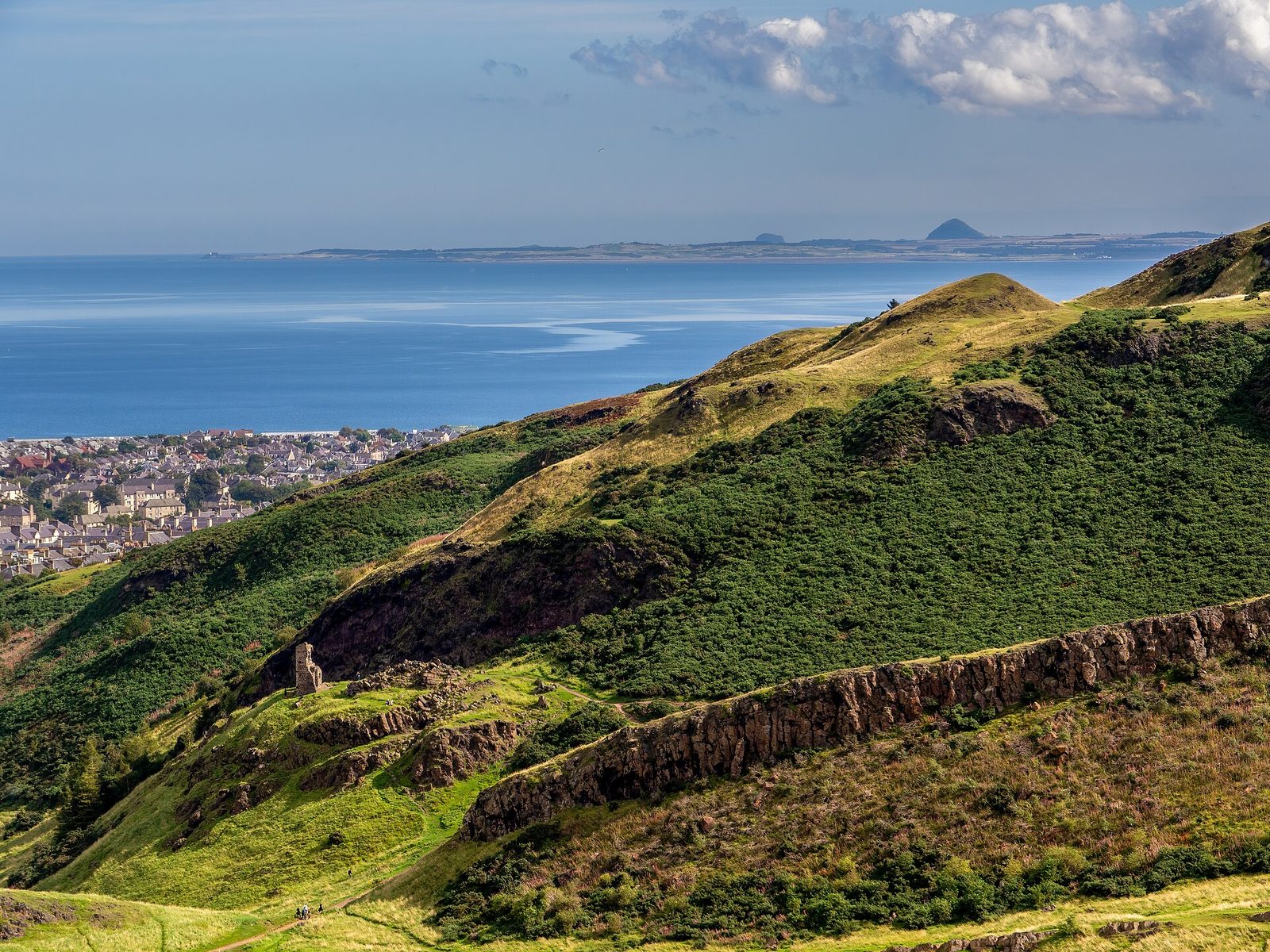 Uitzicht vanaf Arthur's Seat naar het noordoosten
