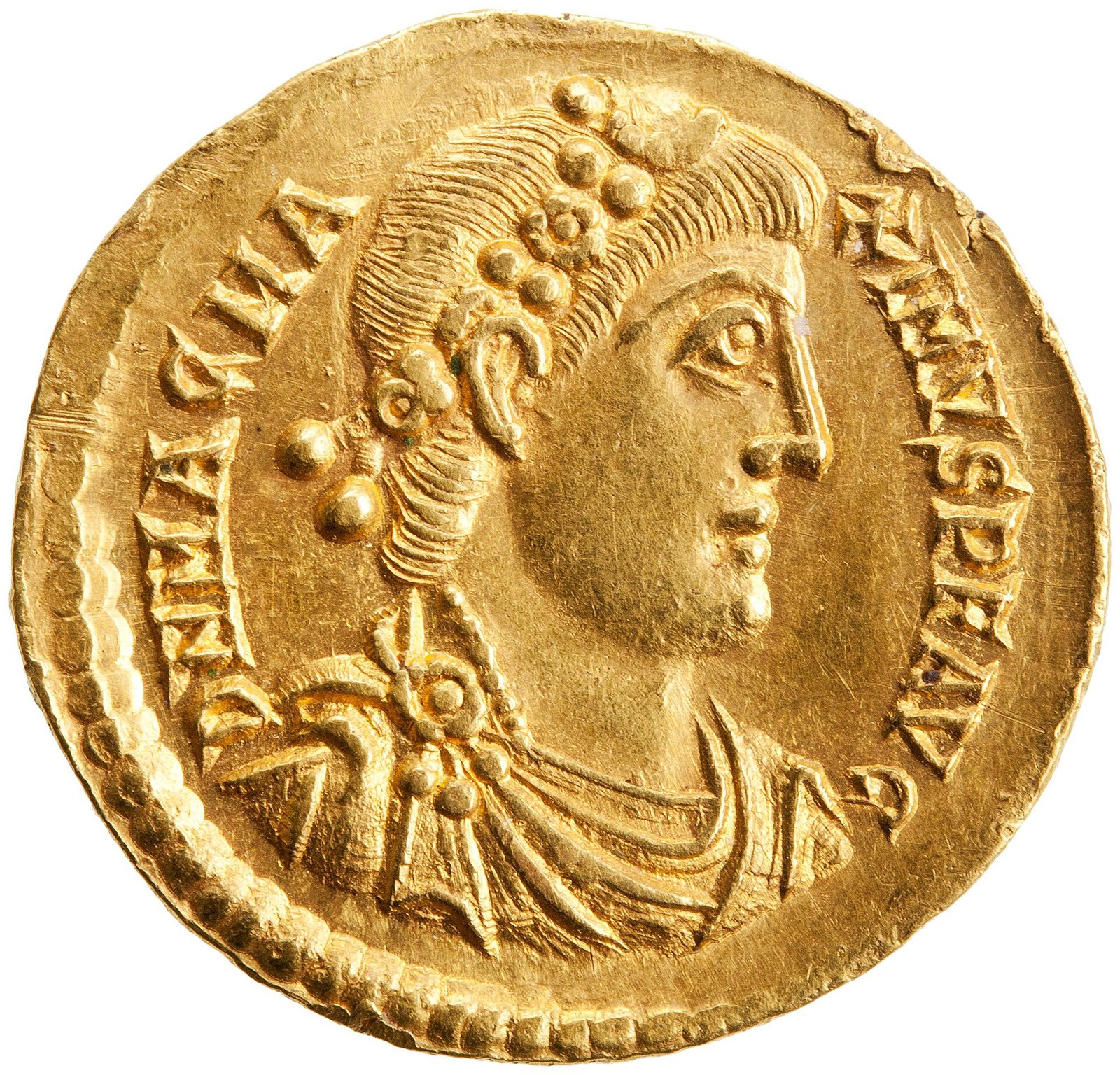 Gouden solidus van Magnus Maximus