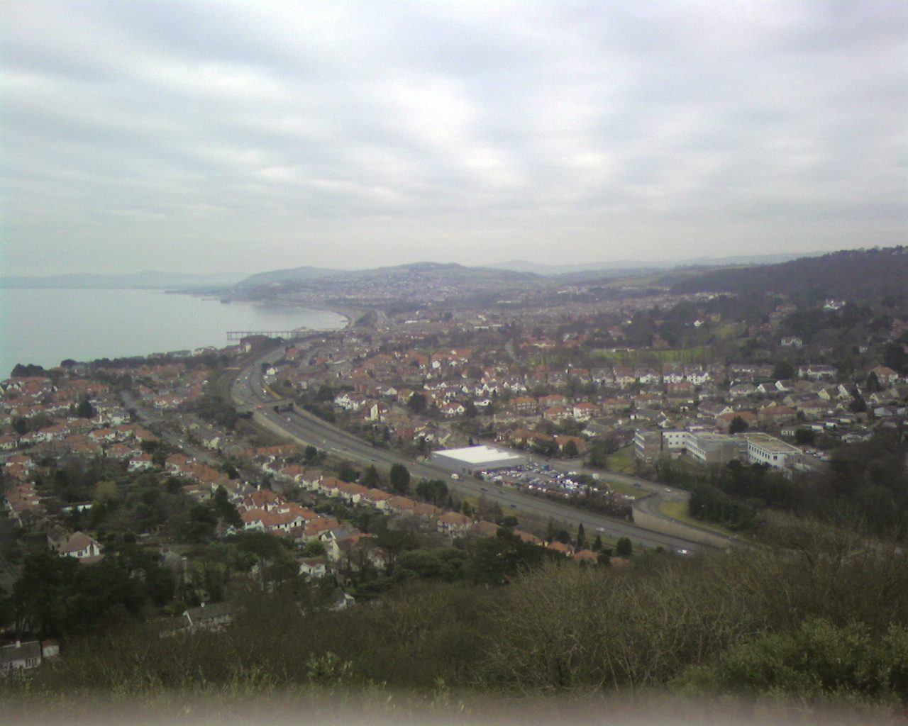 Uitzicht op Colwyn Bay vanaf Bryn Euryn
