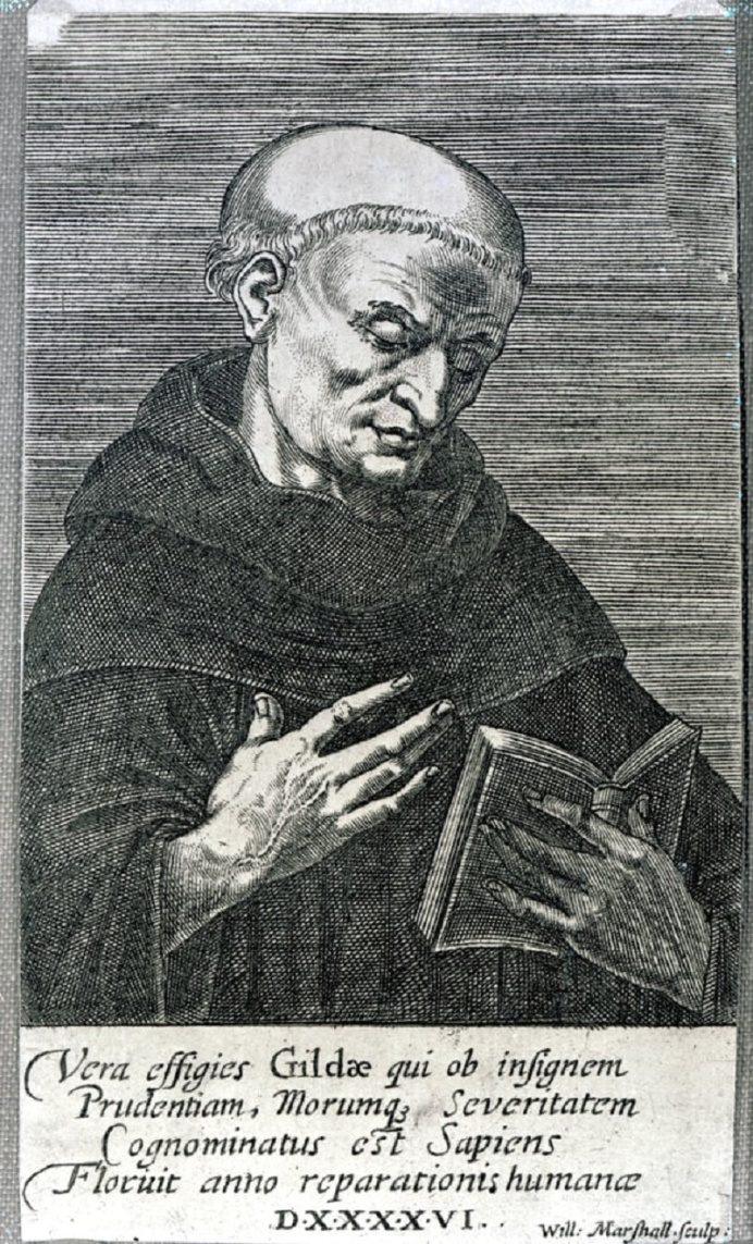 Illustratie van Gildas, William Marshall, 17e eeuw